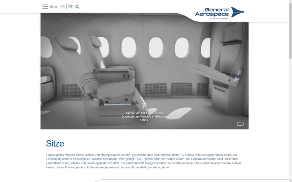 Webdesign General Aerospace Website