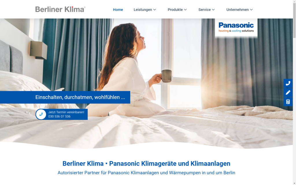 Webdesign Berliner Klima Website