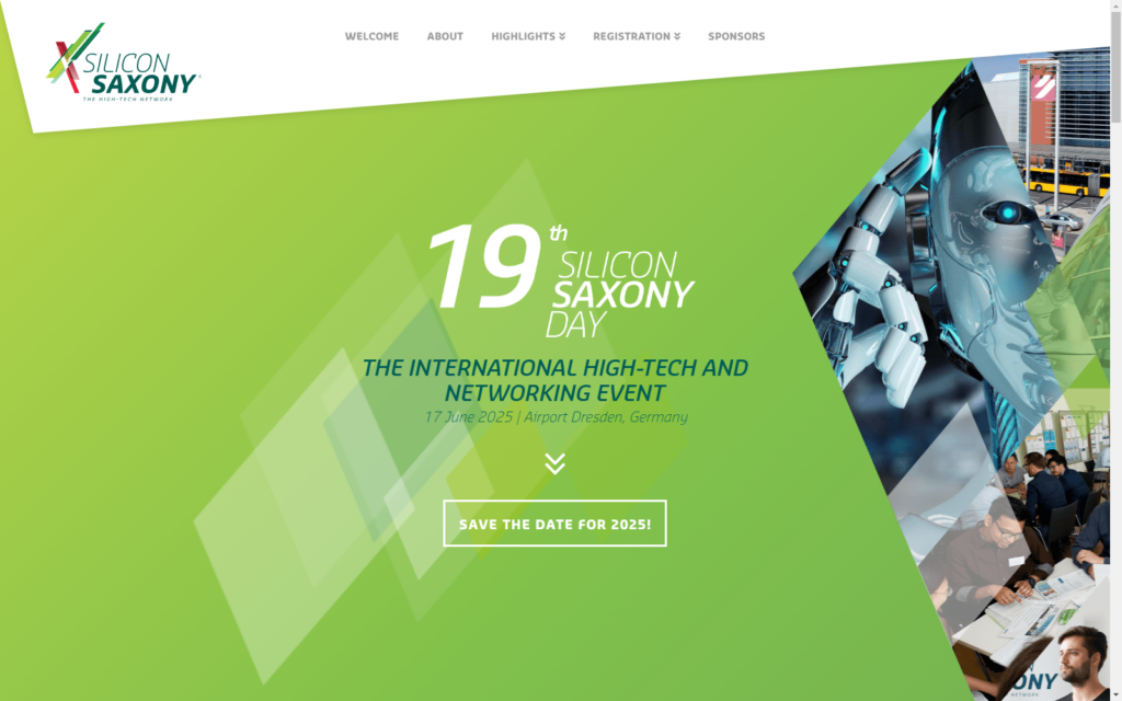 Webdesign Silicon Saxony Day Website