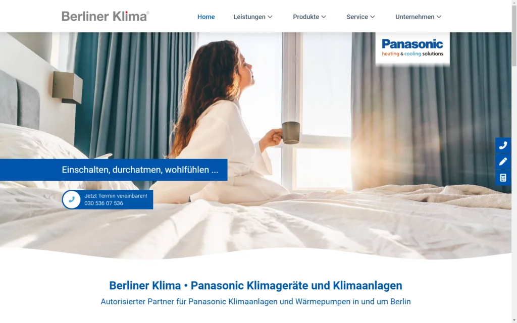 Webdesign Berliner Klima Website